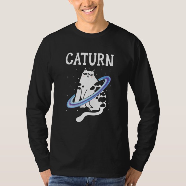Camiseta Caturn Cat Owner Outerspace Planets Astronomer Ast (Anverso)