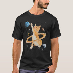 Camiseta Caturn Saturn Cat In Space Gatos Gatitos Galaxia