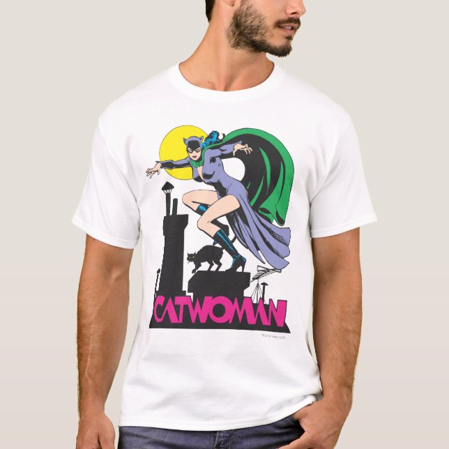 Camiseta Catwoman & Logo Pink (Anverso)