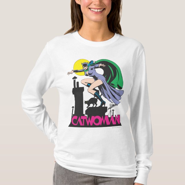 Camiseta Catwoman & Logo Pink (Anverso)