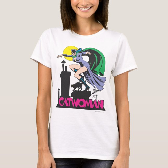 Camiseta Catwoman & Logo Pink (Anverso)