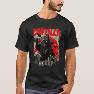 Camiseta Catzilla - Amante Divertido de Gatos Gatito Minino