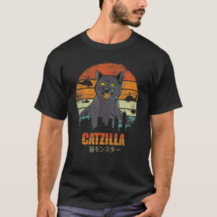 Camiseta Catzilla Amante Divertido Gatos Ama Gatitos Estilo