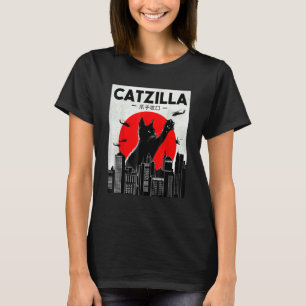 Camiseta Catzilla  Ca   Gato  Gato