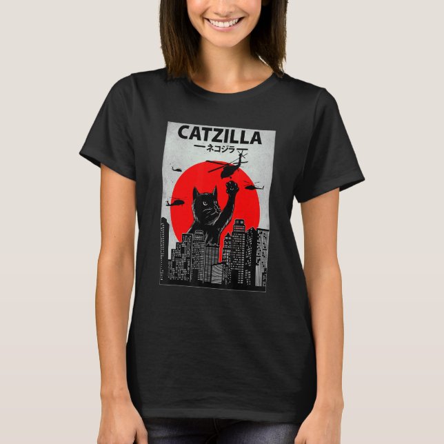 Camiseta Catzilla  Ca   Gato  Gato  1 (Anverso)