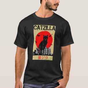 Camiseta Catzilla Cosas Lindas de Gatos Para Mamá Gato Papá