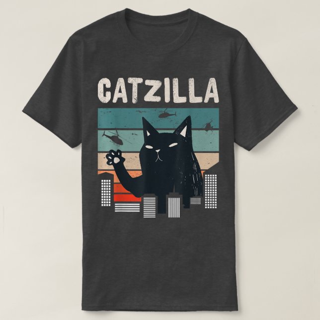 Camiseta Catzilla de gatos  (Diseño del anverso)