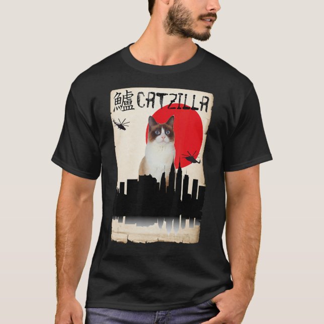 Camiseta Catzilla de raquetas de nieve (Anverso)