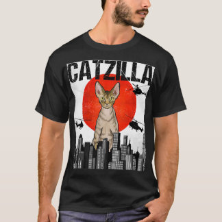 Camiseta Catzilla Devon Re Cat nipona divertida