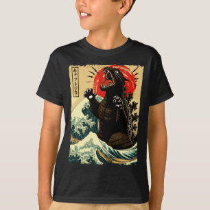 Camiseta Catzilla divertido estilo japonés