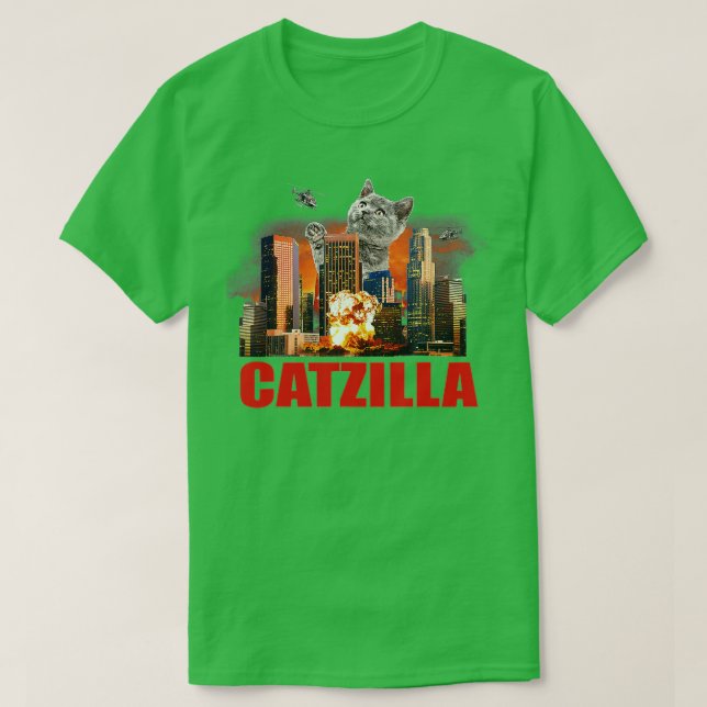 Camiseta Catzilla Funny Cat (Diseño del anverso)