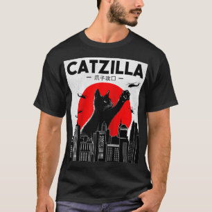 Camiseta Catzilla Funny Cat , Funny Cat , Cat Lover