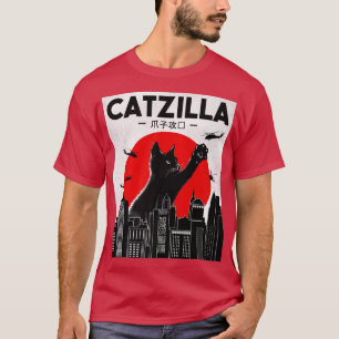 Camiseta Catzilla Funny Cat , Funny Cat , Cat Lover