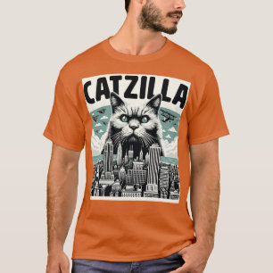 Camiseta Catzilla Funny Cat Kitten Design 1