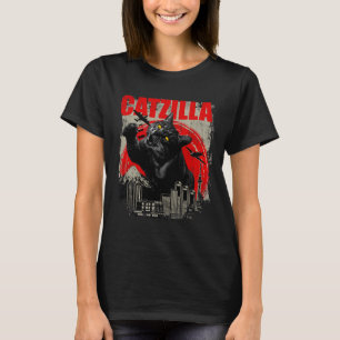 Camiseta Catzilla - Funny Cat Lover Kitten Short Slee