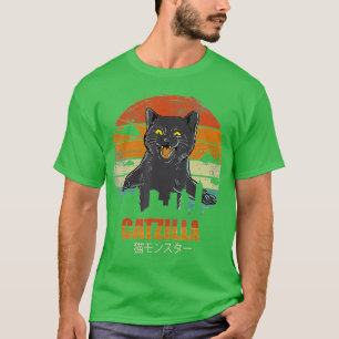 Camiseta Catzilla Funny Cat Lover Regalos Love Kittens Retr