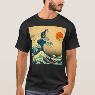 Camiseta Catzilla Funny Cat Vintage japonés propietario de