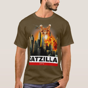 Camiseta CatZILLA Funny Kitty para los amantes del gato en 