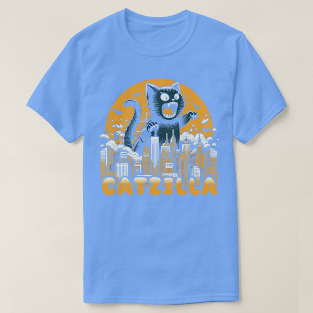 Camiseta Catzilla Funny Vintage Cat (Diseño del anverso)