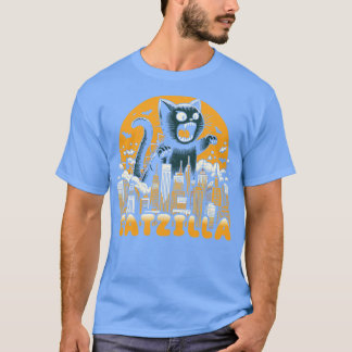 Camiseta Catzilla Funny Vintage Cat