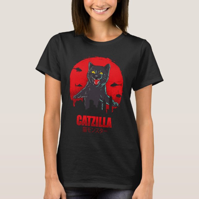 Camiseta Catzilla Gato (Anverso)