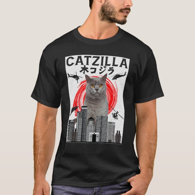 Camiseta Catzilla Gato Gatito (Anverso)