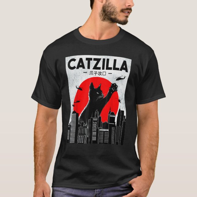 Camiseta Catzilla  Gato  Gato Gato (Anverso)