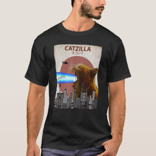 Camiseta Catzilla Gigante Gato con Boca Lasadora Funn Japon