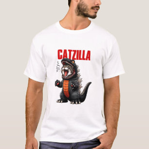 Camiseta Catzilla - Gracioso Gato Godzilla Mashup