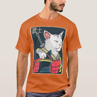Camiseta Catzilla - Japanese Cat Art - Katana Sword - Anime