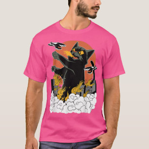 Camiseta Catzilla japonesa de atardecer 