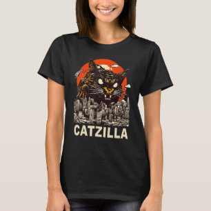 Camiseta Catzilla japonesa de sol vintage