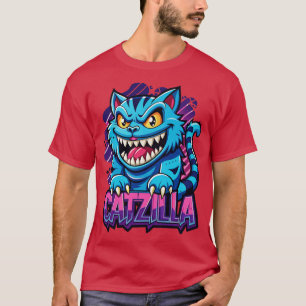 Camiseta Catzilla Kawaii Mascota