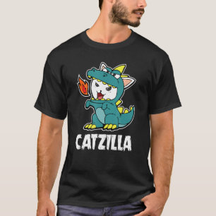 Camiseta Catzilla Kitten Dragon Cat Halloween Costume Funny