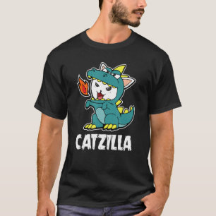 Camiseta Catzilla Kitten Dragon Cat Halloween Costume Funny