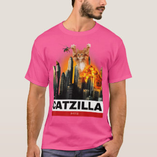 Camiseta Catzilla Kitty Para Los Amantes Del Gato A Hallowe