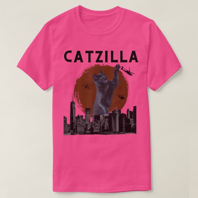 Camiseta Catzilla Monster Cat Lover Funny Japanese Kitty Ki (Diseño del anverso)