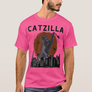 Camiseta Catzilla Monster Cat Lover Funny Japanese Kitty Ki