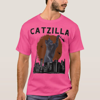 Camiseta Catzilla Monster Cat Lover Funny Japanese Kitty Ki