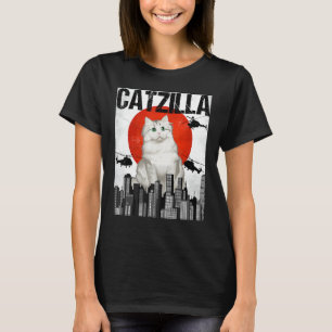 Camiseta Catzilla Ragamuffin Japonesa divertida