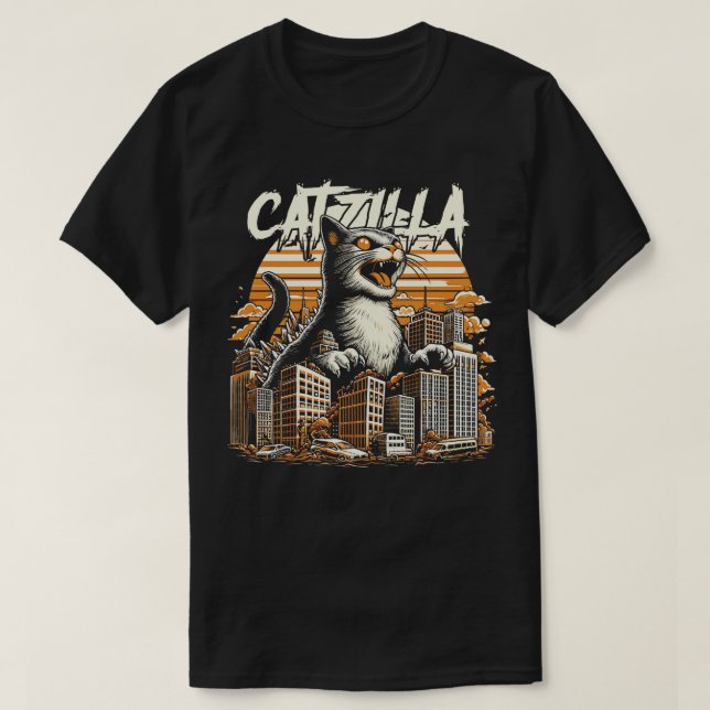 Camiseta Catzilla Rey de Monstruos (Diseño del anverso)
