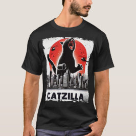 Camiseta Catzilla Roarando por Monstruo del Gato en el Skyl