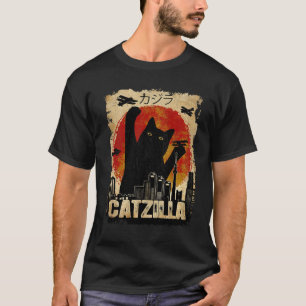 Camiseta Catzilla Vintage - Gatito Funny Y Pullover H