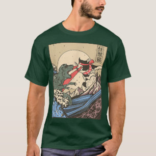 Camiseta Catzilla vs Kaiju vintage gracioso arte de gato li