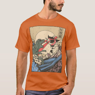 Camiseta Catzilla vs Kaiju vintage gracioso arte de gato li