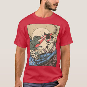 Camiseta Catzilla vs Kaiju vintage gracioso arte de gato li