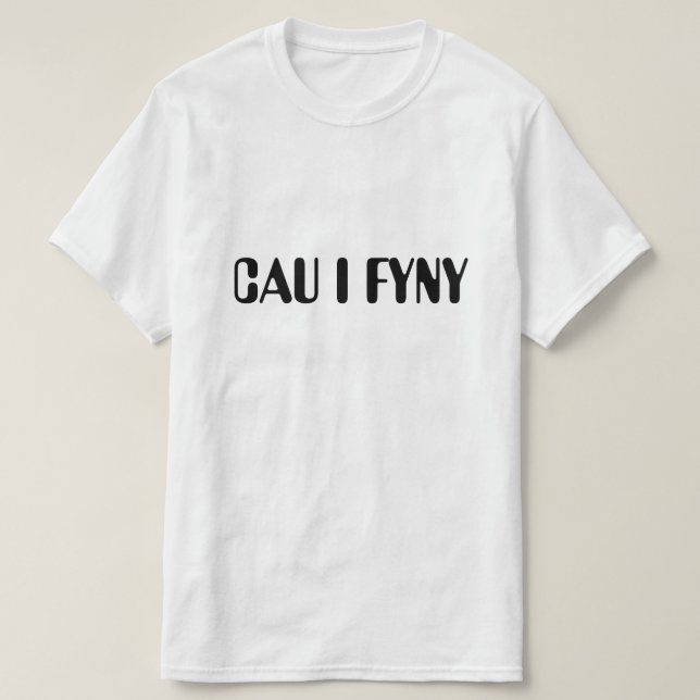Camiseta cau i fyny| cállate en galés (Diseño del anverso)