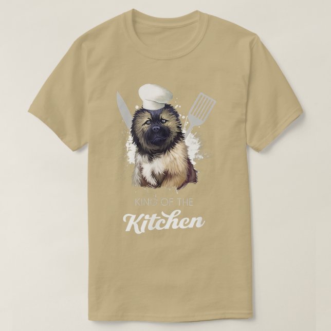 Camiseta Caucasian Shepherd Dog King of the Kitchen Cooking (Diseño del anverso)