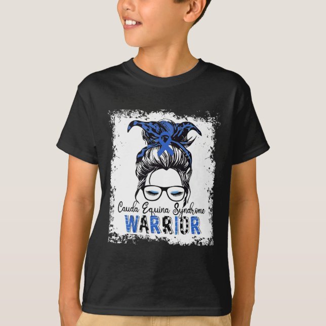Camiseta Cauda Equina Warrior Blue Ribbon Awarenes (Anverso)