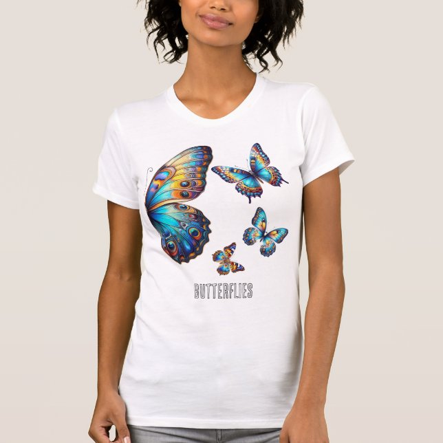 Camiseta Caught butterflies.  (Anverso)